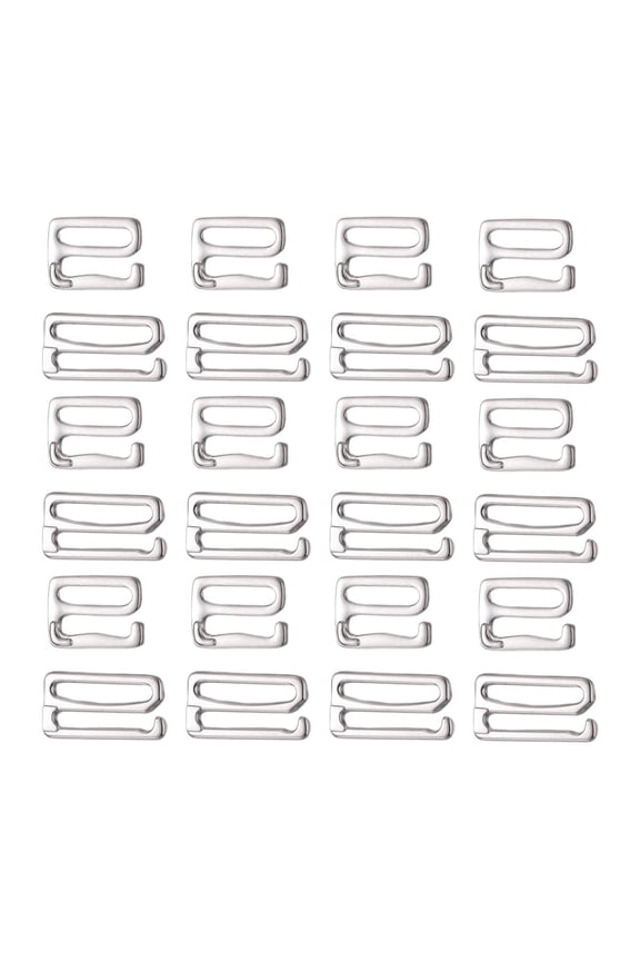 40Pcs Bra Buckle Adjustment Strap Fastening for Women Bras Silver