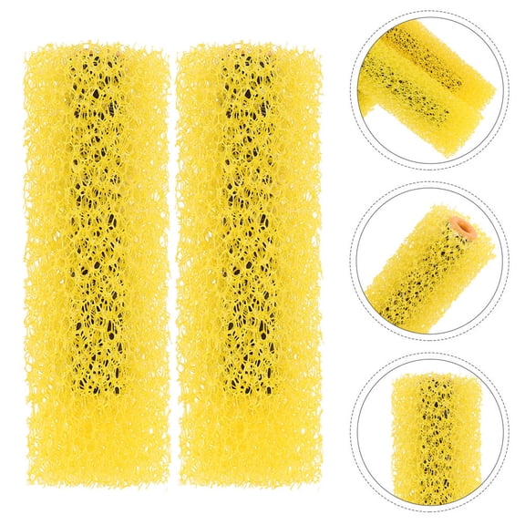 TEHAUX Wall Texture Roller, Yellow, Sponge and Plastic, Even Coating, Ideal for Large Exterior Walls, 40Pcs