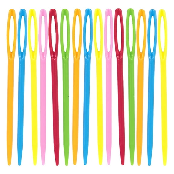 TEHAUX 40pcs Threading Needle Set for Needlework Projects Assorted Color Plastic Blunt Head