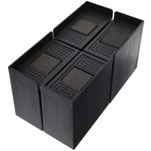 TEHAUX 4Pcs Bed Foot Raiser Table Raising Blocks Heavy Duty Rubber Rectangular For Homeowners