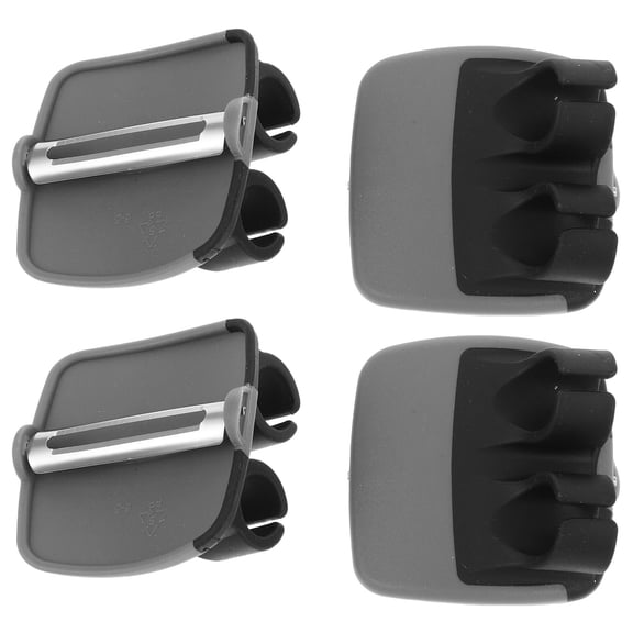 TEHAUX 4Pcs Grey Stainless Steel Palm Grip Potato Peelers for Effortless Fruit and Vegetable Prepping