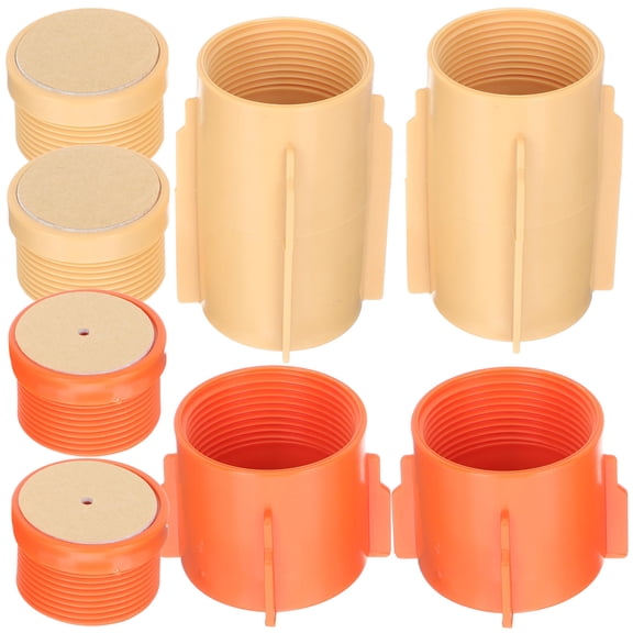 TEHAUX 4-Pack Adjustable Orange Bed Frame Stoppers with Anti-Shake Wall , PP Material for Homeowners