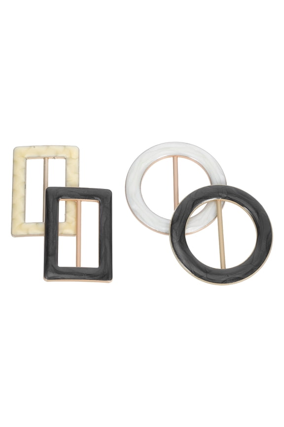 4Pcs Stylish Cardigan Clips Secure Clothing Cinch Metal Buckle Assorted Colors