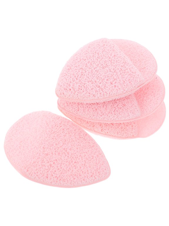 4Pcs Soft Pink Face Exfoliating Gloves Gentle Facial Cleansing Sponges