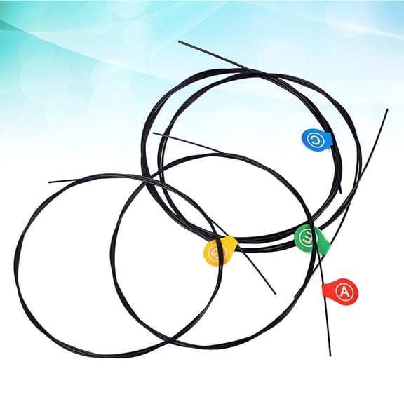 TEHAUX 4Pcs Black Nylon Strings for Ukulele C Tuning - Best Substitute for Sweet Timbre Sound