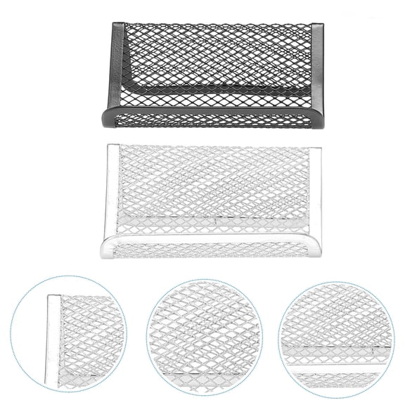 TEHAUX Iron Business Card Holder Rack for Office Desk, Simple Design Organizer for Professional Workspace and Desk Supplies