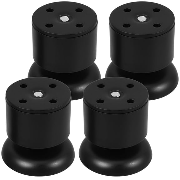 TEHAUX Adjustable Furniture Legs Stainless Steel Black for Decor 4Pcs