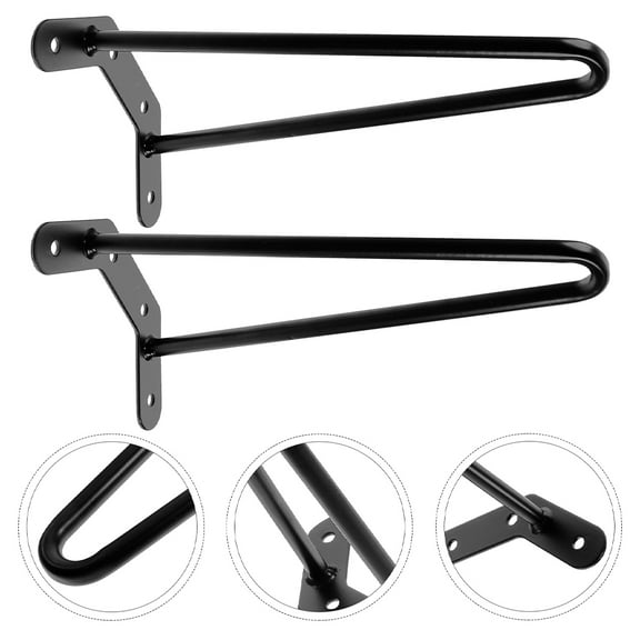 TEHAUX 4Pcs Black Hairpin Table Legs Made of Sturdy Iron for Home Use Coffee Table and Furniture
