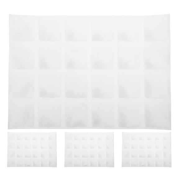 TEHAUX 4pcs Ice Packs Cooler Accessories for Food and Fruits, Reusable White PE Gel Packs for Shipping and Storage