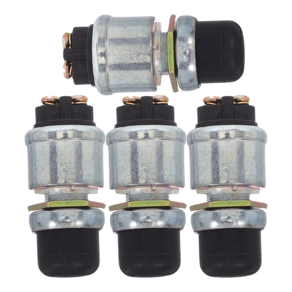 TEHAUX 4Pcs Circuit Starter Button Switch Black Rubber Weatherproof for Vehicle Use