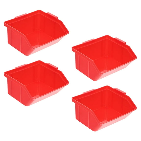 TEHAUX 4pcs Tools Storage Organizers Stackable Warehouse Parts Storage Bins Warehouse Parts Organizers