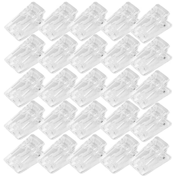 TEHAUX Spring Clips Clear Design 50Pcs 1.0X0.5X0.5In