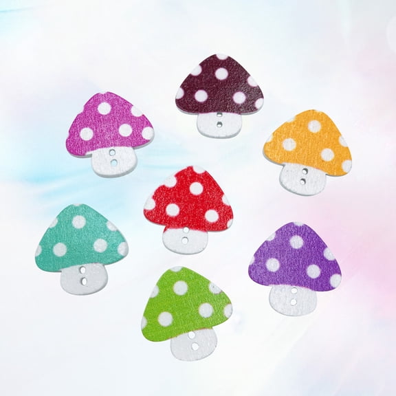TEHAUX 50 Pcs Wooden Buttons Sewing for Needlework Embellishment Baby Child