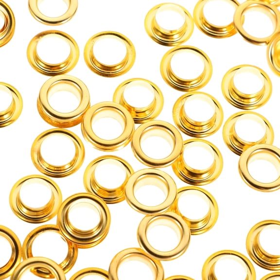 TEHAUX 50 Sets Golden Eyelet Kit for Fabric Repairs, Clothing Fasteners, Craft Projects, and Sewing Accessories