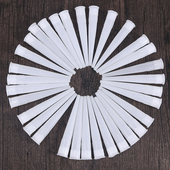 TEHAUX 50pcs Reusable Caulking Nozzles for Glue Coating Plastic Tips Daily Maintenance Tools