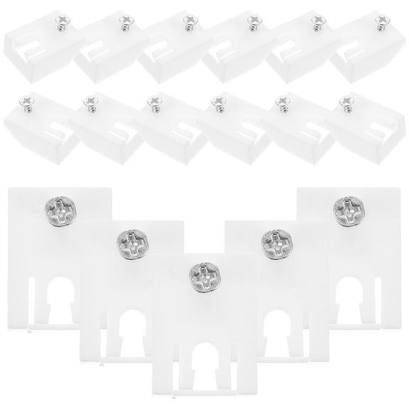 TEHAUX White Plastic Curtain Track Pulleys Easy Removal and Installation 50Pcs
