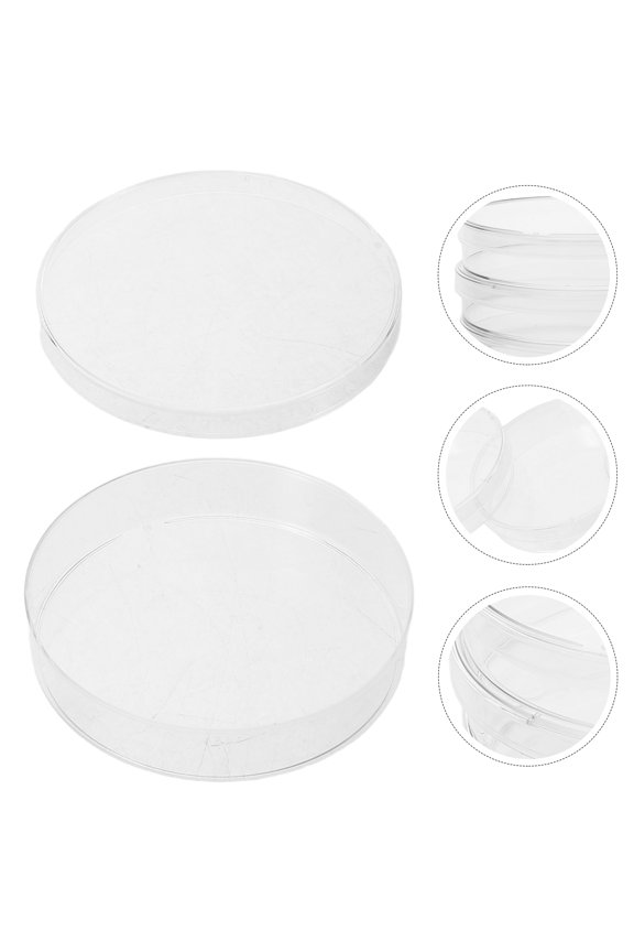 Clear Plastic Agar Petri Dishes 70mm 50- Plates for Microbiology Cell Culture High Transparency
