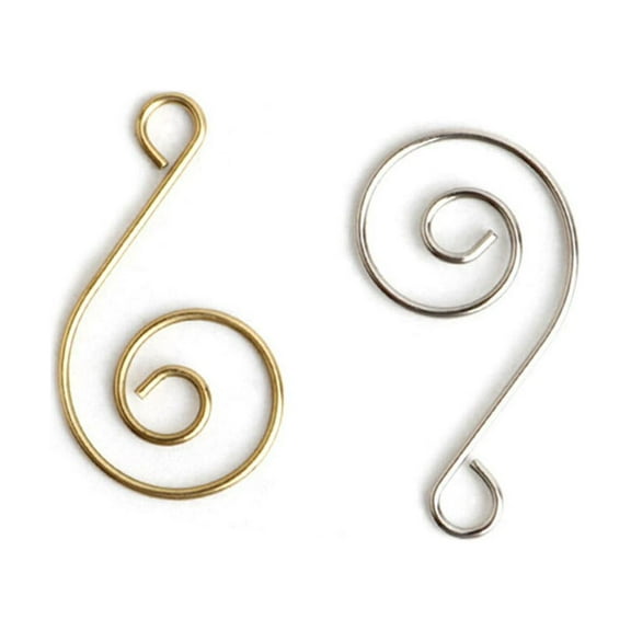TEHAUX 50Pcs S-Shape Christmas Tree Hooks for Hanging and Decorating