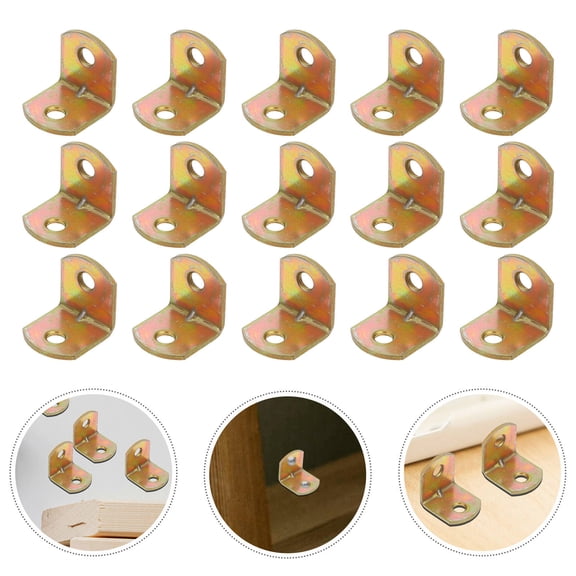 TEHAUX 50pcs Corner Brace Right Angle Corner Bracket Shelving Support Bracket Corner Braces