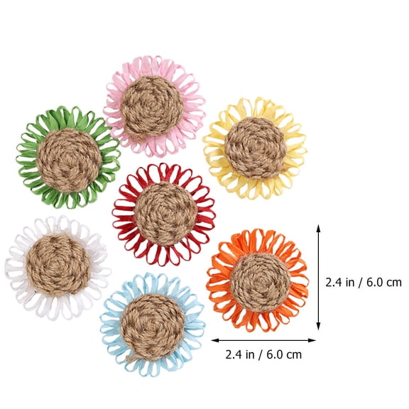 TEHAUX Artificial Fabric Flowers 7 Pieces Decorative Floral Arrangement for Home Office Party