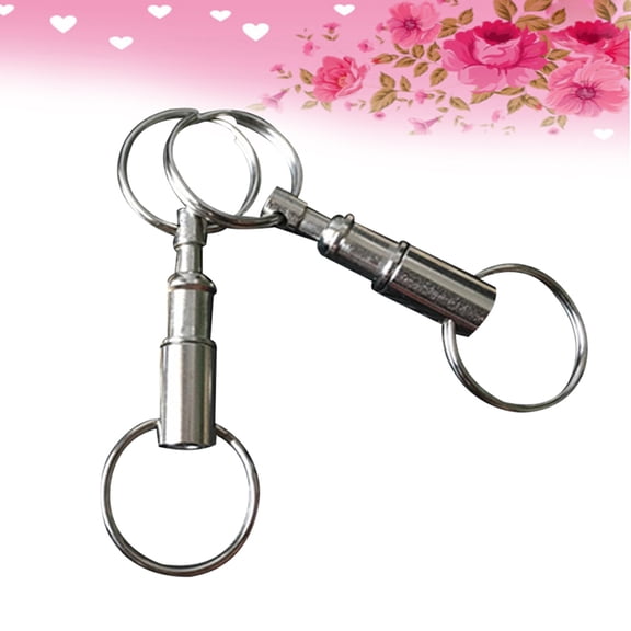 TEHAUX 5-Pack Metal Carabiner Keychains with Quick Release, Keyrings for Bags, Outdoor Gear, and Everyday Use