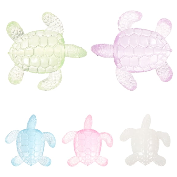 TEHAUX Resin Little Sea Turtle Figurine Purple 5Pcs