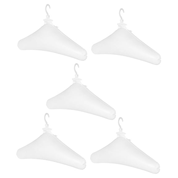 TEHAUX 5Pcs PVC Inflatable Portable Travel Clothes Hangers Lightweight Foldable Drying Rack