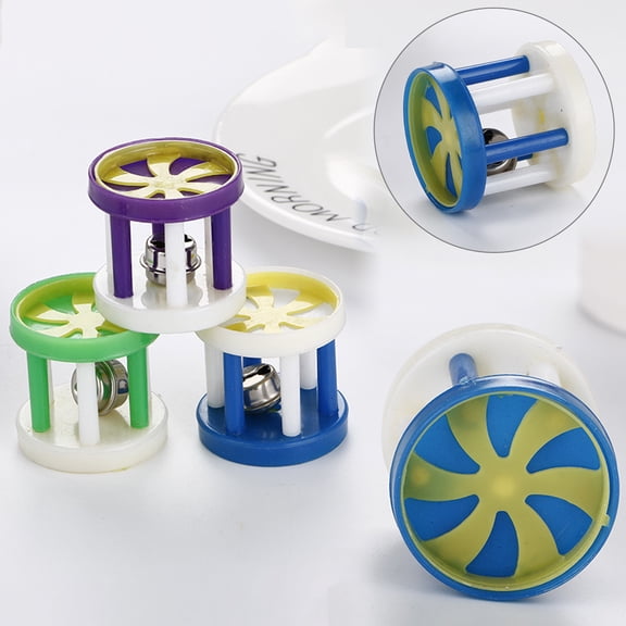 TEHAUX 5Pcs Plastic Hollow Ball Bell Dog Toys For Indoor Training