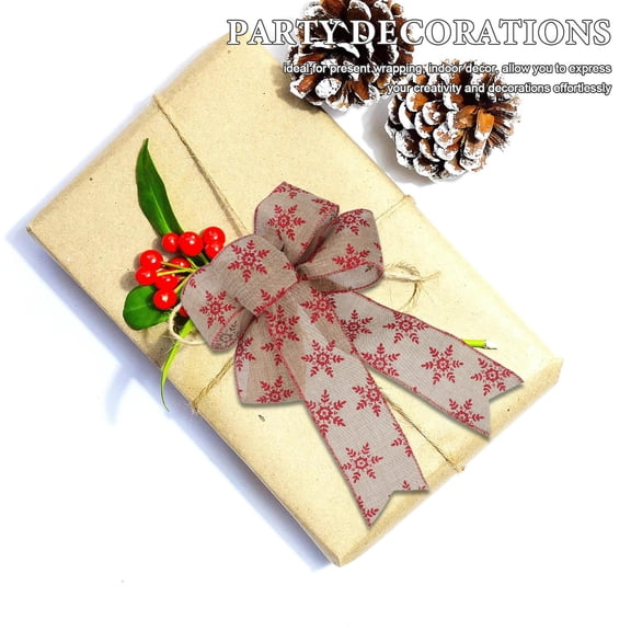 TEHAUX 5Pcs Bowknot Embellishments For Diy Art Khaki Rustic Holiday Decor For Crafters