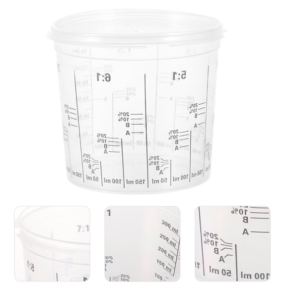 TEHAUX Disposable Measuring Cup for DIY Enthusiasts Liquid Storage 5Pcs 3.7X3.7in