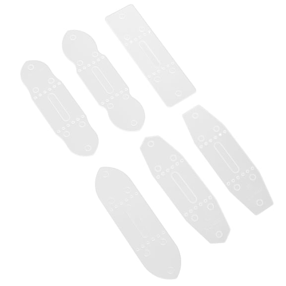 TEHAUX 6-Piece PVC Belt Clip Template Mold Set for Crafting and Leatherworking Projects