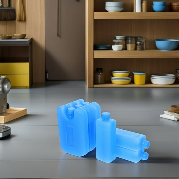 TEHAUX Reusable Ice Packs 6Pcs Blue Pe for Air Cooler and Fan Temperature Maintenance