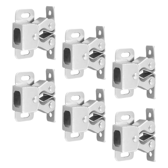 TEHAUX 6-Pack Double Roller Cabinet Latches and Catches for Cupboard, Closet, and Cabinet Door Security