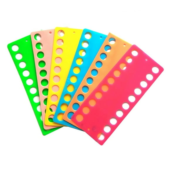 TEHAUX 6Pcs Embroidery Bobbins Rosy Red Yellow Green Orange