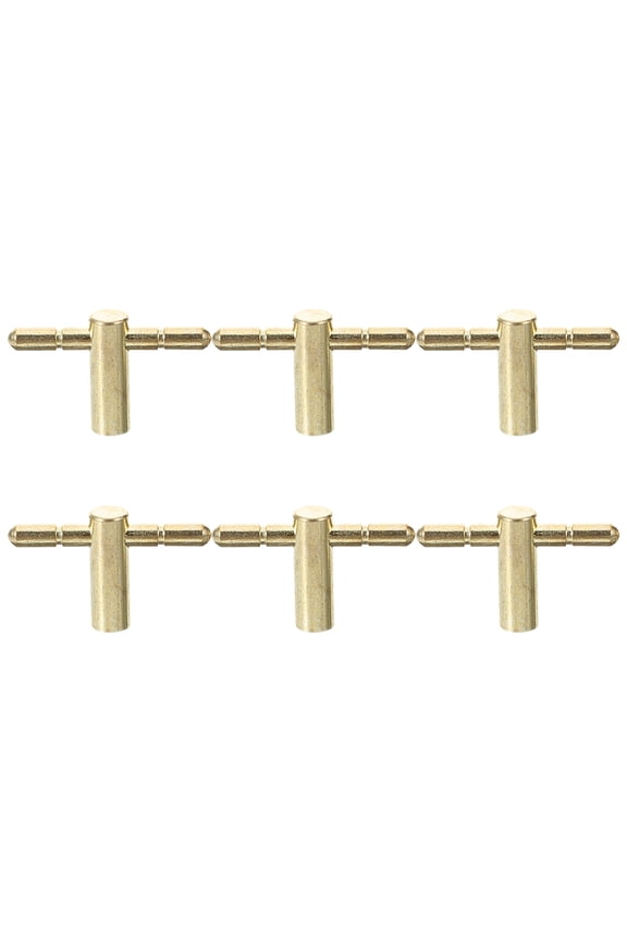 6-Pack Metal Clock Wind-Up Keys T-Bar Set, Winder Key Accessories for Mechanical Clocks, Tone Adjustment Tools
