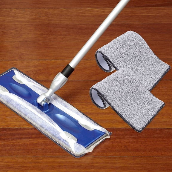 TEHAUX 6-Pack Mop Replacement Pads, Fiber Cleaning Pads for Commercial and Home Use, Mop Supplies