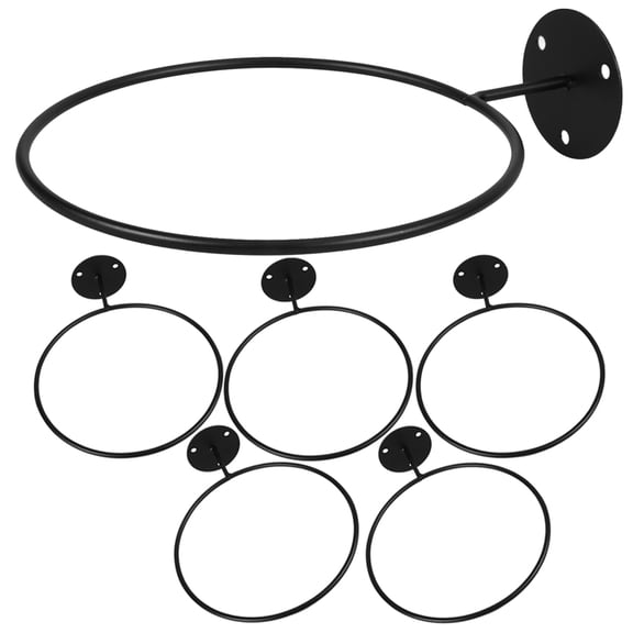 TEHAUX Wall-Mounted Basketball Holder, Black , Space-Saving Design for Home Use