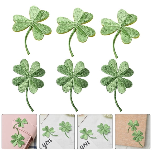 TEHAUX Crafts Patches Green 6Pcs 2.0In X 1.2In