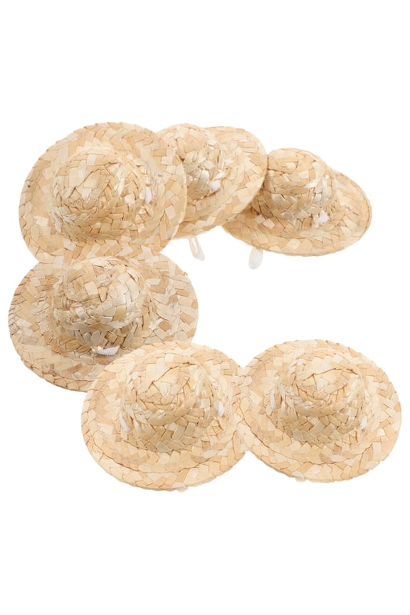 6Pcs Tiny Craft Hats Assorted Colors Lightweight Handmade Pet Hat Props