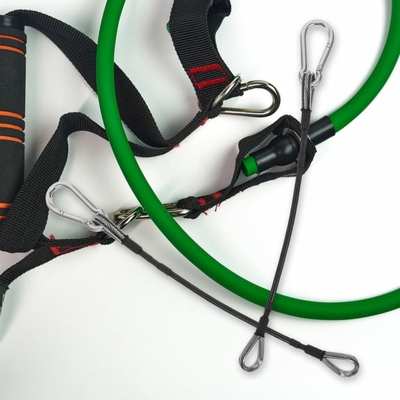 TEHAUX 6Pcs Steel Wire Rope Cable Attachments for Home Gym Strength Training and Pulley Workout Accessories