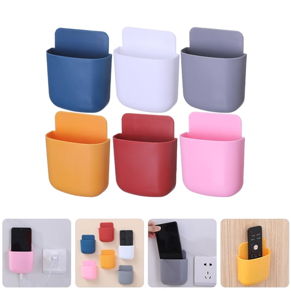 TEHAUX 6- Mount Remote Control Holders and Phone Stand Organizer for Small Home Items and Accessories