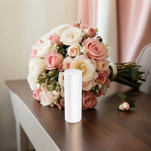 TEHAUX White Foam Cylinders for Crafting - Versatile Decorative Foam Tubes for Events