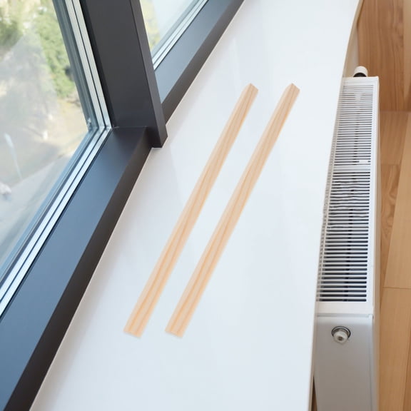 TEHAUX 6pcs Pine Wood Molding Screen Window Trim for Photography Props and Home Decor Craft Supplies