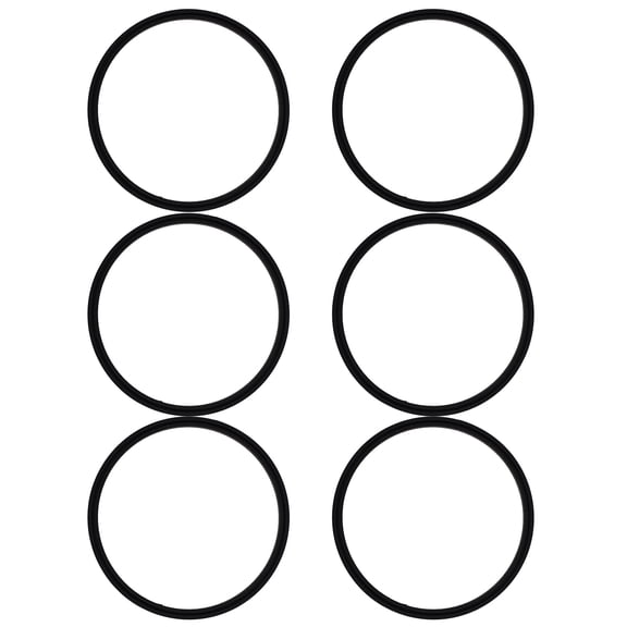 TEHAUX 6-Pack Black Elastic Silicone Bottle Seals for Insulated Bottles and Food Containers, and Leak-