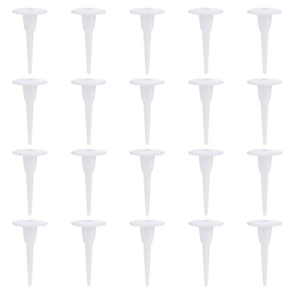 TEHAUX 70Pcs Cake Flower Decorating Nails Plastic White Nail Tool for Cupcake Decor