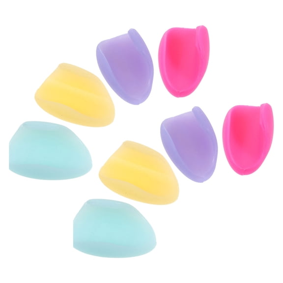 TEHAUX 8 pcs Silicone Flute Thumb Rest Flute Finger Protectors Flute Finger Rest Pads for Beginner