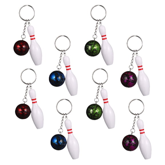 TEHAUX Mini Keychains Assorted Colors PVC and Metal Decorative Key for Bags and Accessories