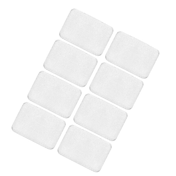 TEHAUX 8Pcs BBQ Grill Mat Silver Grilling Easy to Clean Barbecue Tools for Outdoor Use