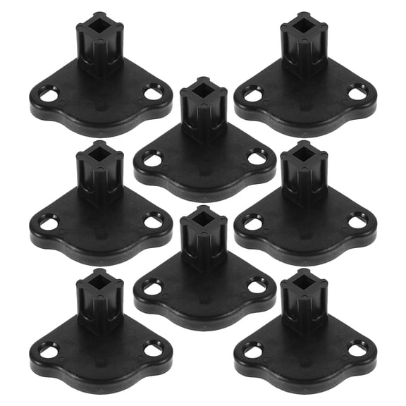 TEHAUX 8Pcs Black Plastic Tent Pole Repair Accessories with Stable Awning Bottom Base Bracket