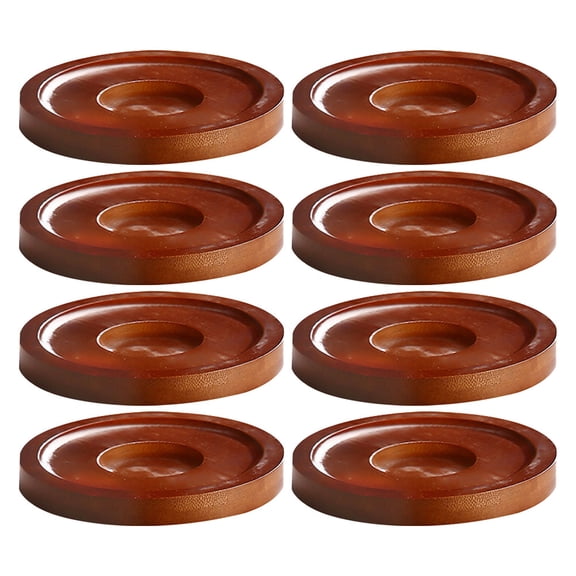 TEHAUX 8Pcs Rotating Wooden Coasters with Spinning Design for Home Bar Drinks